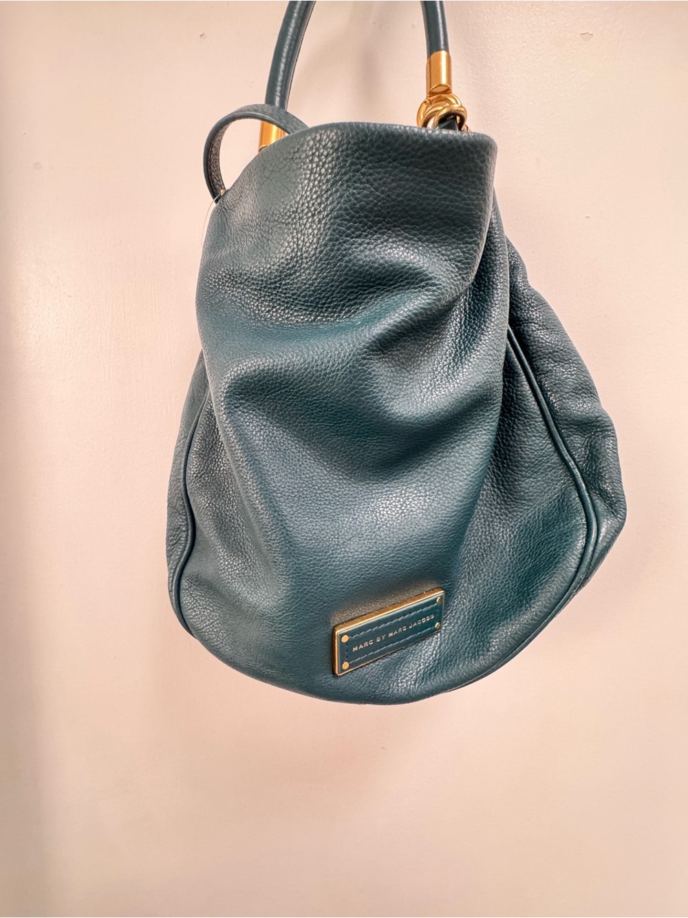 Marc by Marc Jacobs Deep Teal Pebbled Leather Hobo